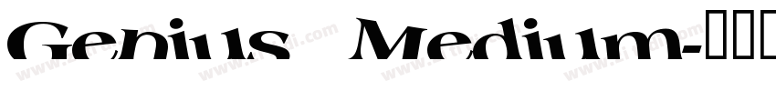 Genius Medium字体转换